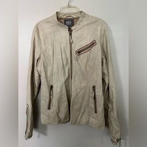 Buckle Faux Leather Lined Inside BKE Embroidered Jacket Size: XL